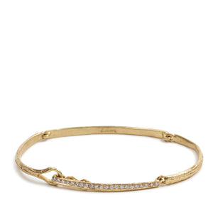 Bark Diamond Gold Bracelet